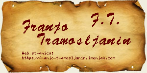 Franjo Tramošljanin vizit kartica